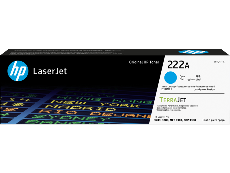 HP 222A Cyan (W2221A) - Toner HP LaserJet d'origine